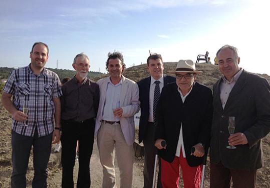 Fèlix Miró. D'esquerre a dreta: Oriol de la Cruz, Pere Guilera, Francesc Olivella, Ramon Riera, Miquel Vidal i Santi Soler
