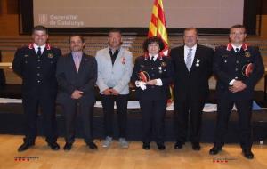Mossos d'Esquadra. Eduard Barca, cap de Sitges, Magí Almirall, regidor de Sitges, Jordi Cabau membre del CME, la inspectora Rosa Gubianes i sotsinspec