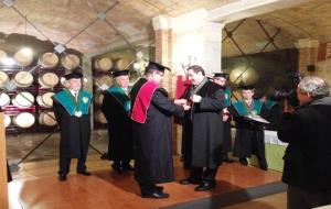 Generalitat de Catalunya. El conseller dAgricultura, Josep Maria Pelegríha , investit Confrare dHonor de lAcadèmia Tastavins del Penedès