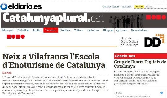 EIX. El diari Catalunya Plural incorpora una finestra oberta a les informacions locals a través del Grup de Diaris Digitals 