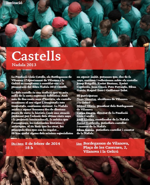 EIX. Els Bordegassos acullen la presentació de la Nadala Castells de la Fundació Lluís Carulla