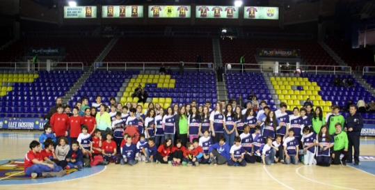 CHVNG. Els jugadors del CHVNG al palau Blaugrana