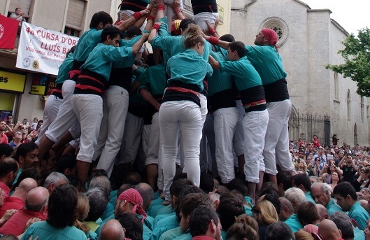 Castellers de Vilafranca. Els Verds descarreguen el primer 3 de 9 amb folre de la temporada