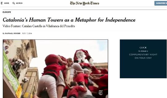 EIX. Els Xicots de Vilafranca a The New York Times