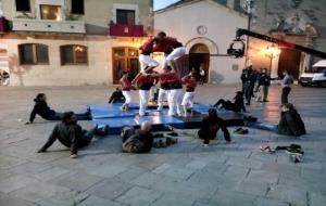 Els Xicots de Vilafranca viuen una jornada intensa d'enregistrament d'un anunci