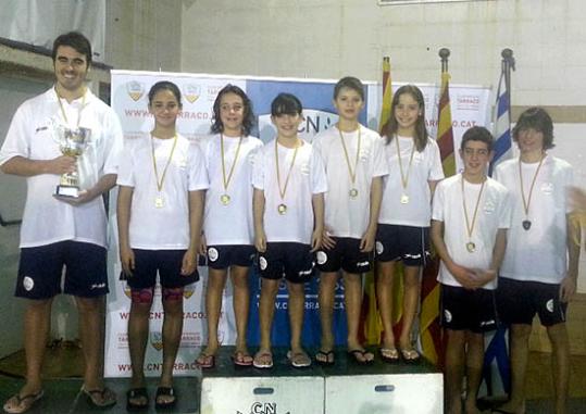 Club Natació Vendrell. Equip participant als relleus 8×50 lliures mixte