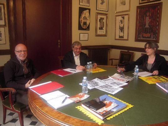 Ajuntament de Vilafranca. Es reuneix a Vilafranca la mesa estable de treball dels regidors de Cultura de Vilanova, Vilafranca i el Vendrell