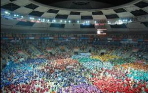 Espectacular el mosaic casteller del Tarraco Arena