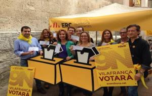 ERC. Ester Capella fa campanya a Vilafranca a favor de la independència
