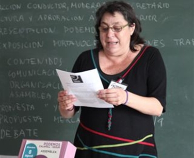 Podemos. Gemma del Río, candidata a la Secretaria General de Podem Calafell
