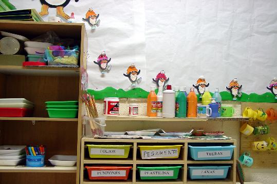 Clarissa Rodrígues Gonzál. Imatge d'arxiu d'un aula infantil 