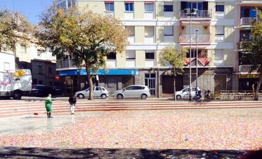 EIX. Imatge de la plaça Xoriguer, aquest dimarts al migdia