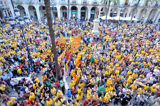 Xavier Saumell. Imatge de la plaça de la Vila de Vilanova