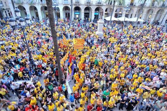 Xavier Saumell. Imatge de la plaça de la Vila de Vilanova