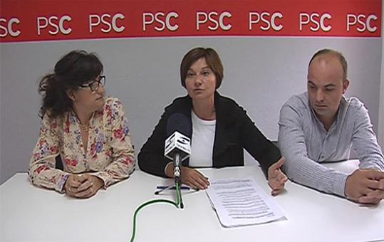 PSC. Imatge de la roda de premsa del PSC 