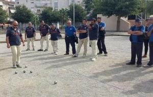 Eix. Imatge del partit del Club Petanca Roquetes del Garraf