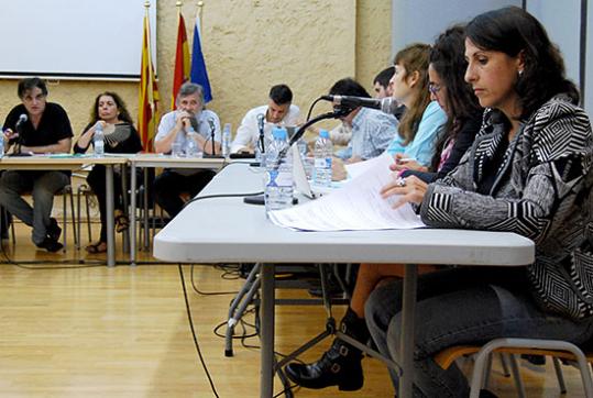 Eix. Imatge del ple de Sant Pere de Ribes del passat dimarts