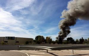 Incendi en una planta de reciclatge de Vilanova