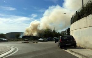 Incendi en una planta de reciclatge de Vilanova 