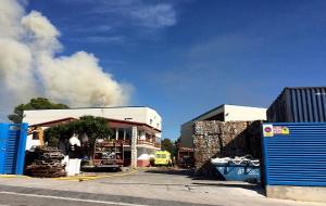 Incendi en una planta de reciclatge de Vilanova 