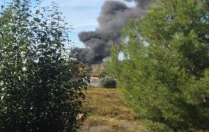 Incendi en una planta de reciclatge de Vilanova i la Geltrú