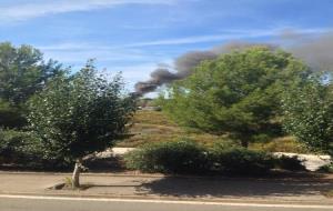 Incendi en una planta de reciclatge de Vilanova i la Geltrú