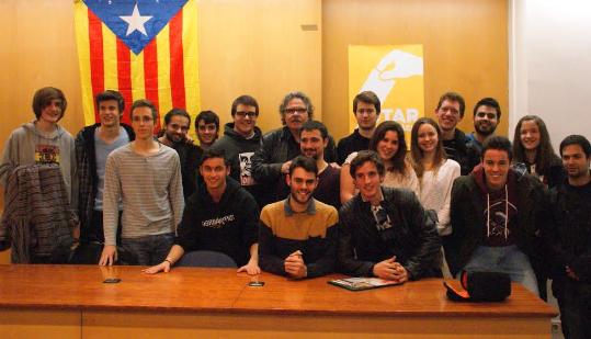 JERC. Joan Tardà amb els militants de la JERC de Sitges
