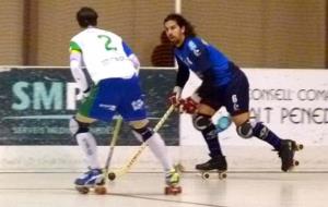CP Vilafranca. Jordi Galan, controlant va ser l'autor del tercer gol vilafranquí