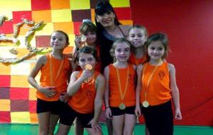 Eix. Les gimnastes de l'Associació esportiva Pasifae
