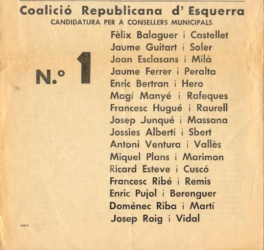 EIX. Les  primeres eleccions democràtiques