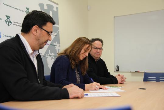 Ajt Sant Sadurní d'Anoia. Lluís Valls, Susanna Mérida i Jaume Amigó