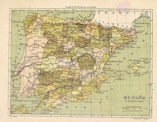 Eix. Mapa d'Espanya