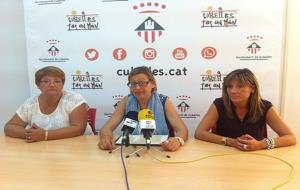 Eix. Maria Lluïsa Romero, Mònica Miquel  i Noemí Cuadra