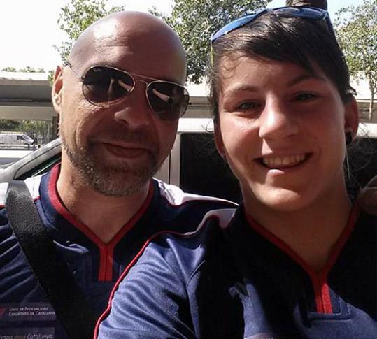 Eix. Miriam Pané amb el seu entrenador