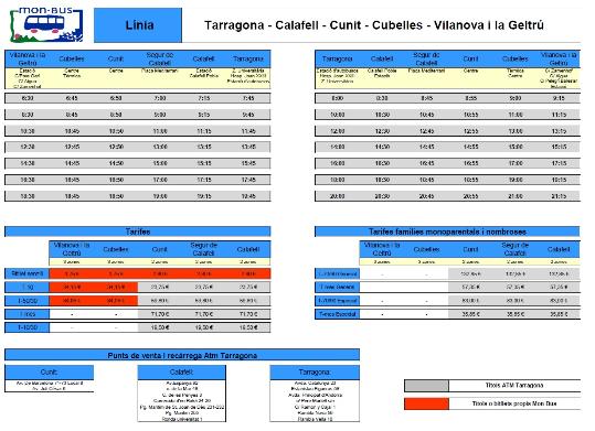 EIX. Nou servei de bus entre Vilanova i la Geltrú i Tarragona