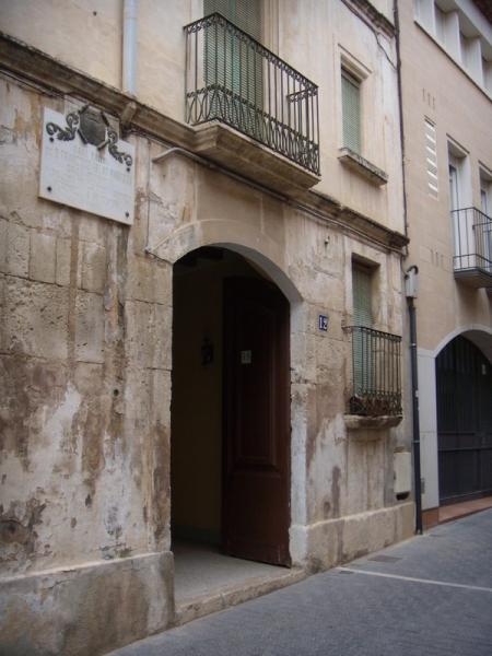 Eix. Placa al carrer Mar