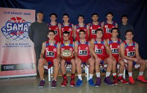 Eix. Plantilla de l'equip Júnior Masculí A del CB Samà 