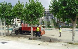 Retirada de la tanca del port