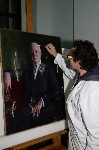 Museus de Sitges. Sitges restaura el retrat de Charles Deering pintat per Ramon Casas