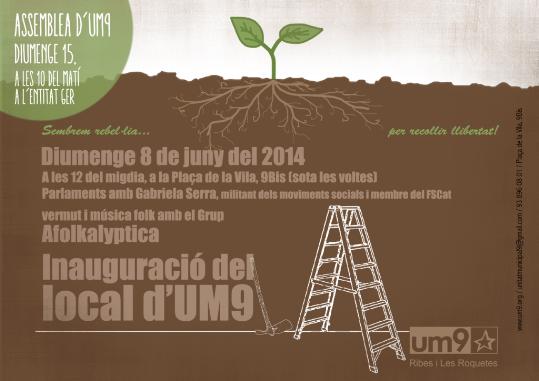 EIX. UM9 amplia el seu local i encara l'Assemblea que celebrarà el dia 15 de juny