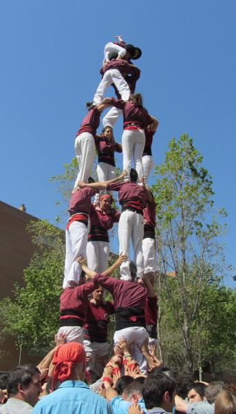 Jove de Sitges. Un altre castell de 7 dels castellers de Sitges