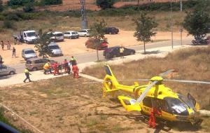Un helicòpter del SEM ha donat assistència aquest dilluns a Vilanova i la Geltrú a una emergència de salut, per un atac cardíac