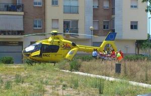 Un helicòpter del SEM ha donat assistència aquest dilluns a Vilanova i la Geltrú a una emergència de salut, per un atac cardíac