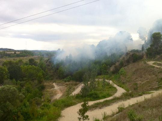 Ajt Sant Sadurní d'Anoia. Un incendi crema uns 4.100 m2 a La Timba de Sant Sadurní