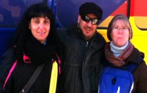 Ajuntament d'Olèrdola. Vanesa Tena i José Serrano, membres de la nova Junta, i Roser Mascaró, presidenta