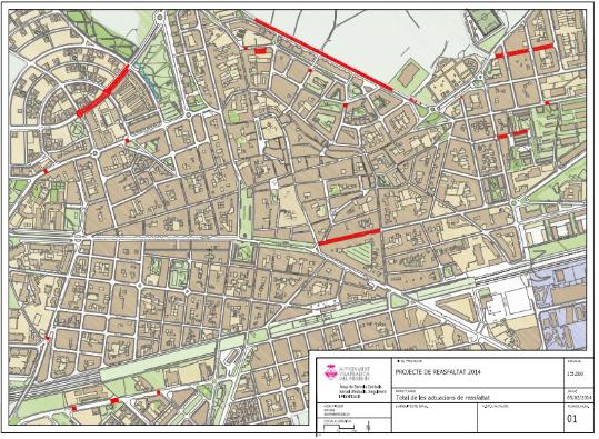 EIX. Vilafranca comença diumenge l'asfaltatge i adequació de passos de vianants 