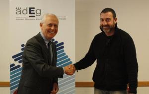 ADEG. Xavier Cardona, per part de lADEG, i Juan Ramon López, per lAssociació de Comerciants de les Roquetes