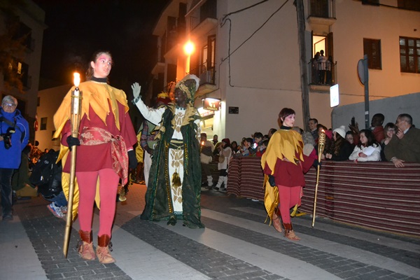 Cavalcada dels Reis a Vilanova i la Geltrú 2015. El rei Baltasar. Cavalcada dels Reis a Vilanova i la Geltrú 2015