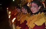 Cavalcada dels Reis a Vilanova i la Geltrú 2015. Les portadores de torxes