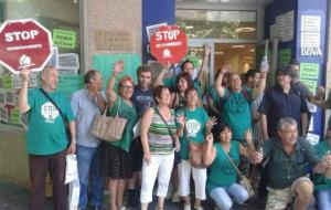 Acció col·lectiva de les PAH's Catalanes a BBVA el passat 30 de juny